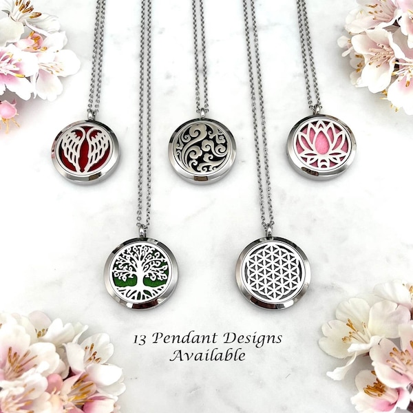 ESSENTIËLE OLIE DIFFUSER ketting-medaillon HALSKETTING-aromatherapie ketting-hanger medaillon-parfumolie-etherische olie sieraden-roestvrij staal