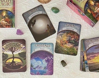 EARTH MAGIC Oracle Cards-Oracle Deck-Divination Card-Reading Card-Divination Tool-Oracle Gift-Similar Tarot-48 Oracle Cards and Guidebook