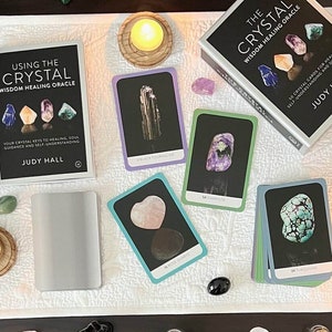 The CRYSTAL Wisdom Healing Oracle-Oracle Card-Oracle Deck-Crystal Oracle-Divination Card-Reading Card-Gift-50 Oracle Cards and Guidebook