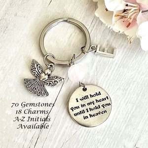 GRIEF & LOSS Gemstone Key Ring-Crystal Keychain-Personalised Key Ring-Grief Gift-Condolence Gift-Bereavement Gift-Memorial Gift-Sympathy
