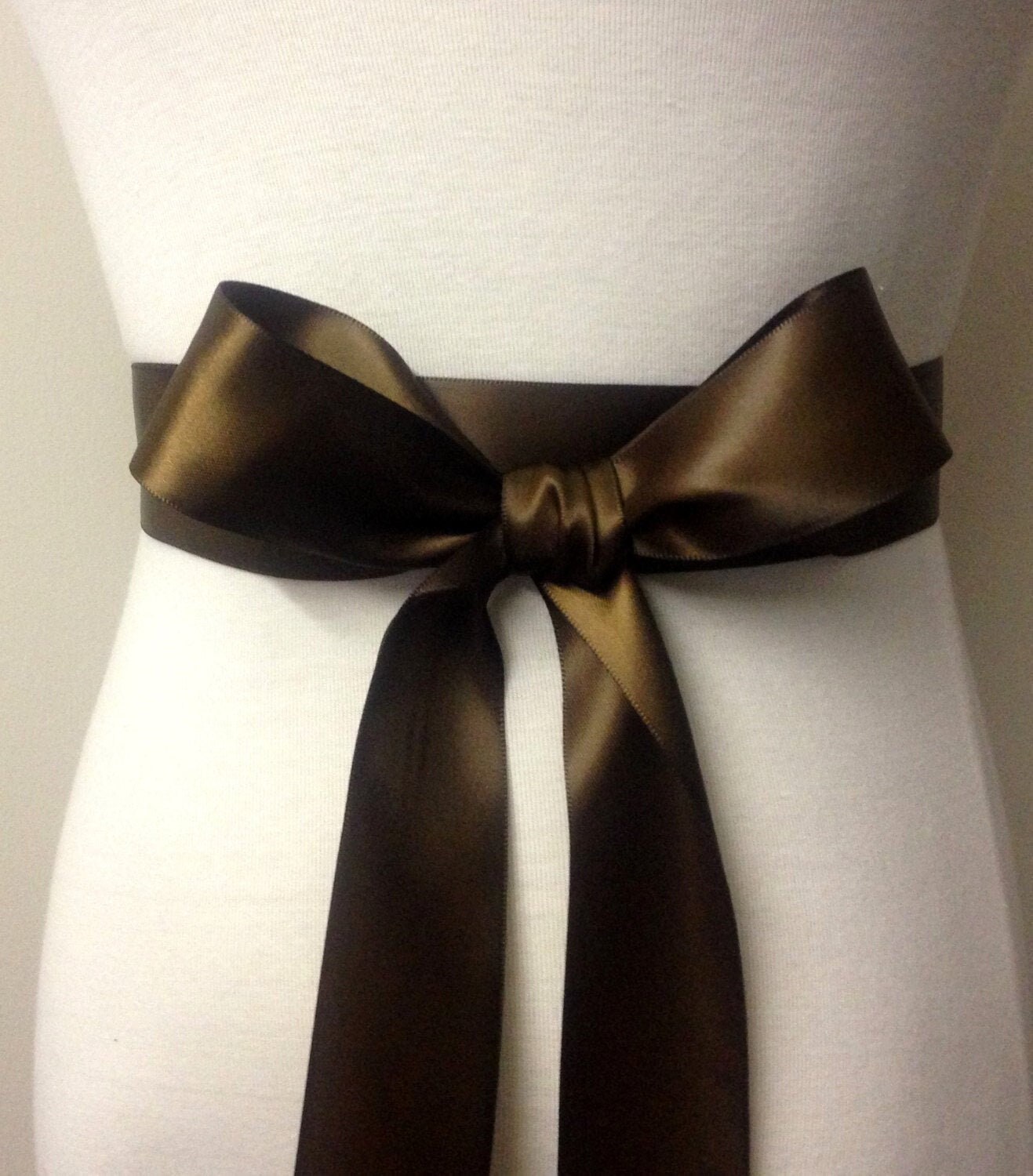 Sash Cloth Ribbon Brown Double Sided Satin Ribbon Sash-1.5 Inch (3.8cm or 38mm) Width ...