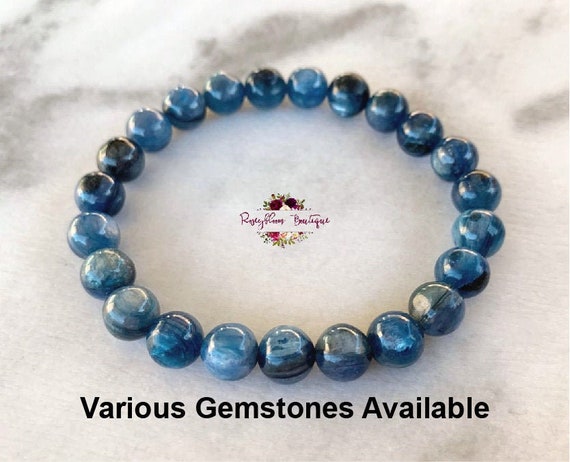 Blue Kyanite and Silver Gray Pearls For Chakra Balancing, Remove Energ -  HealingNLove