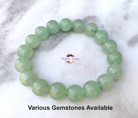 Green Aventurine and Wood Bracelet Wealth and Good Luck