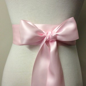 2 inch (5cm or 50mm) Ribbon Sash-Blush Sash-Powder Pink Belt-Flower Girl Sash-Bridal Sash-Bridesmaid Sash-Wedding Sash-Double Sided Satin