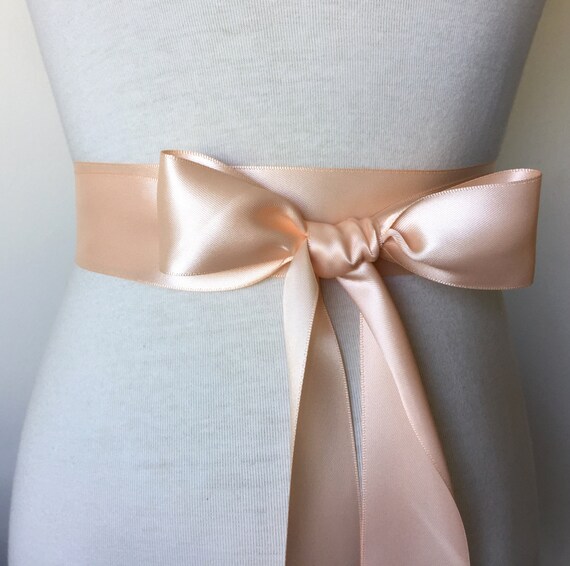 Peach satin clearance sash