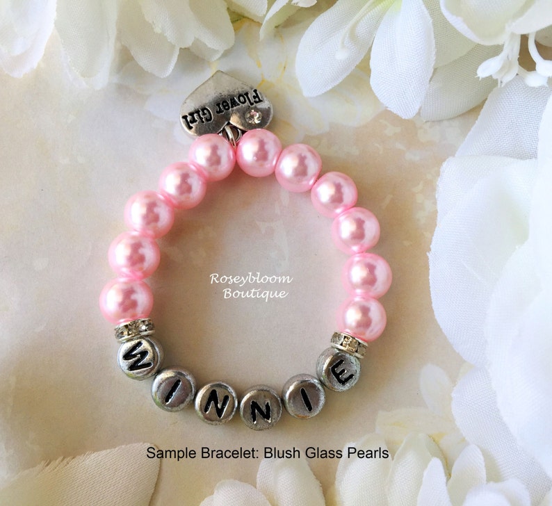 Personalized Braceletflower Girl Braceletbaby Girl Etsy Australia