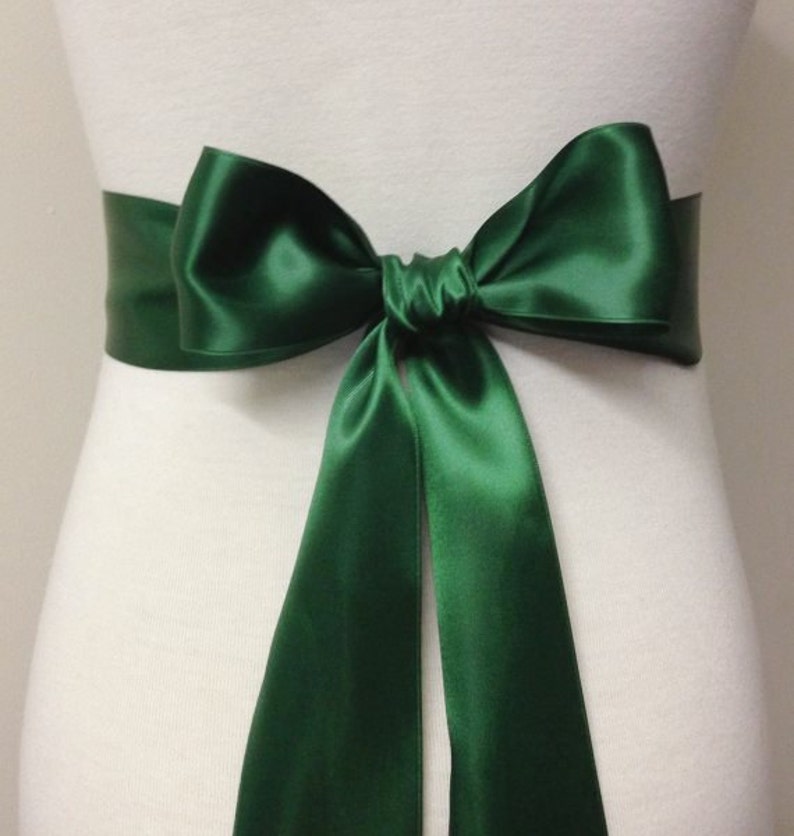 2 Inch Wide Ribbon Belt-Dark Green Sash-5cm Plain Sash-Bridal | Etsy