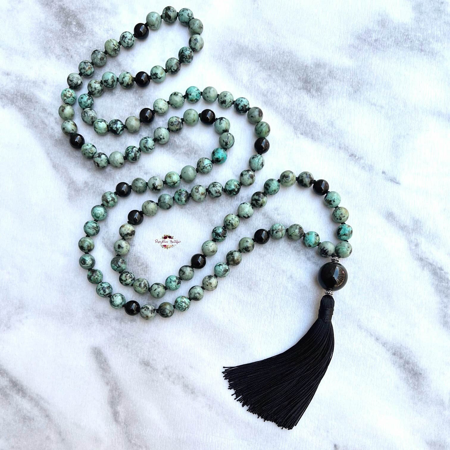Turquoise mala beads deals