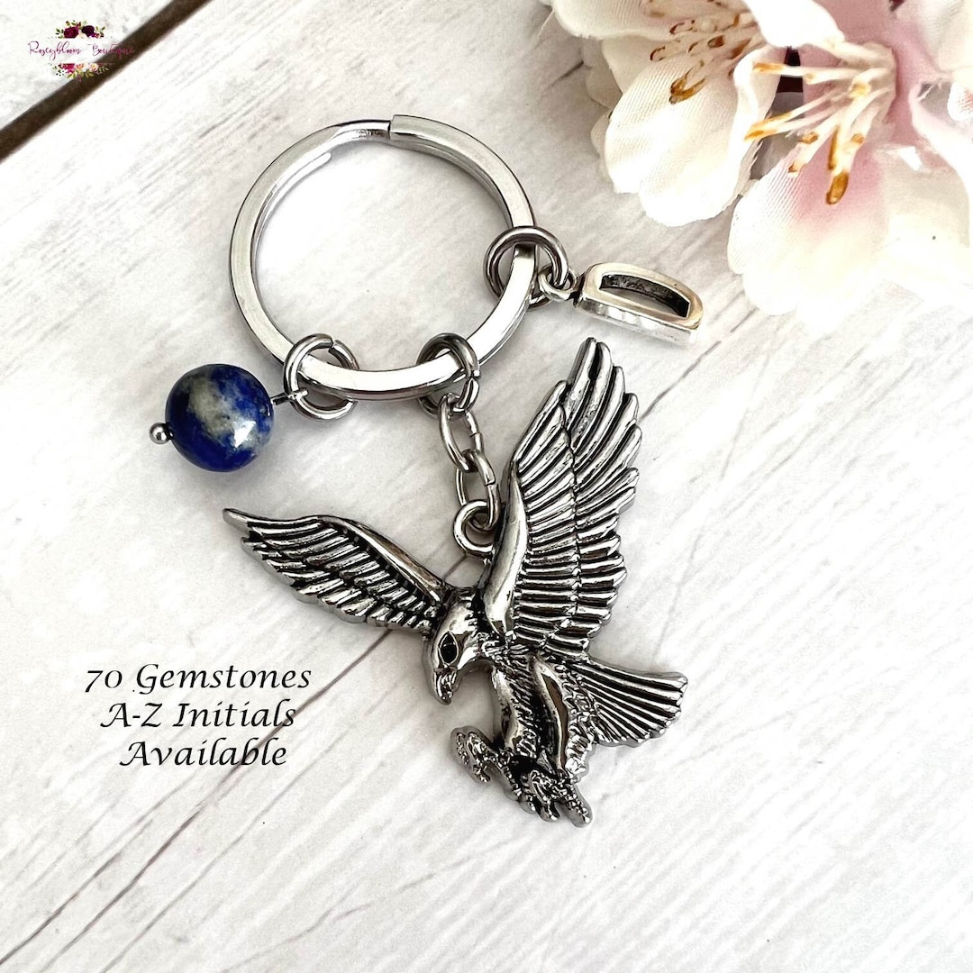 Buy EAGLE Gemstone Key Ring-eagle Keychain-bird Keychain-crystal  Keyring-personalised Keyring-animal Keychain-gifts for Men-birthday Gifts  Online in