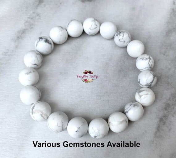 Howlite Stone Bead Name Bracelets - Talisa Jewelry