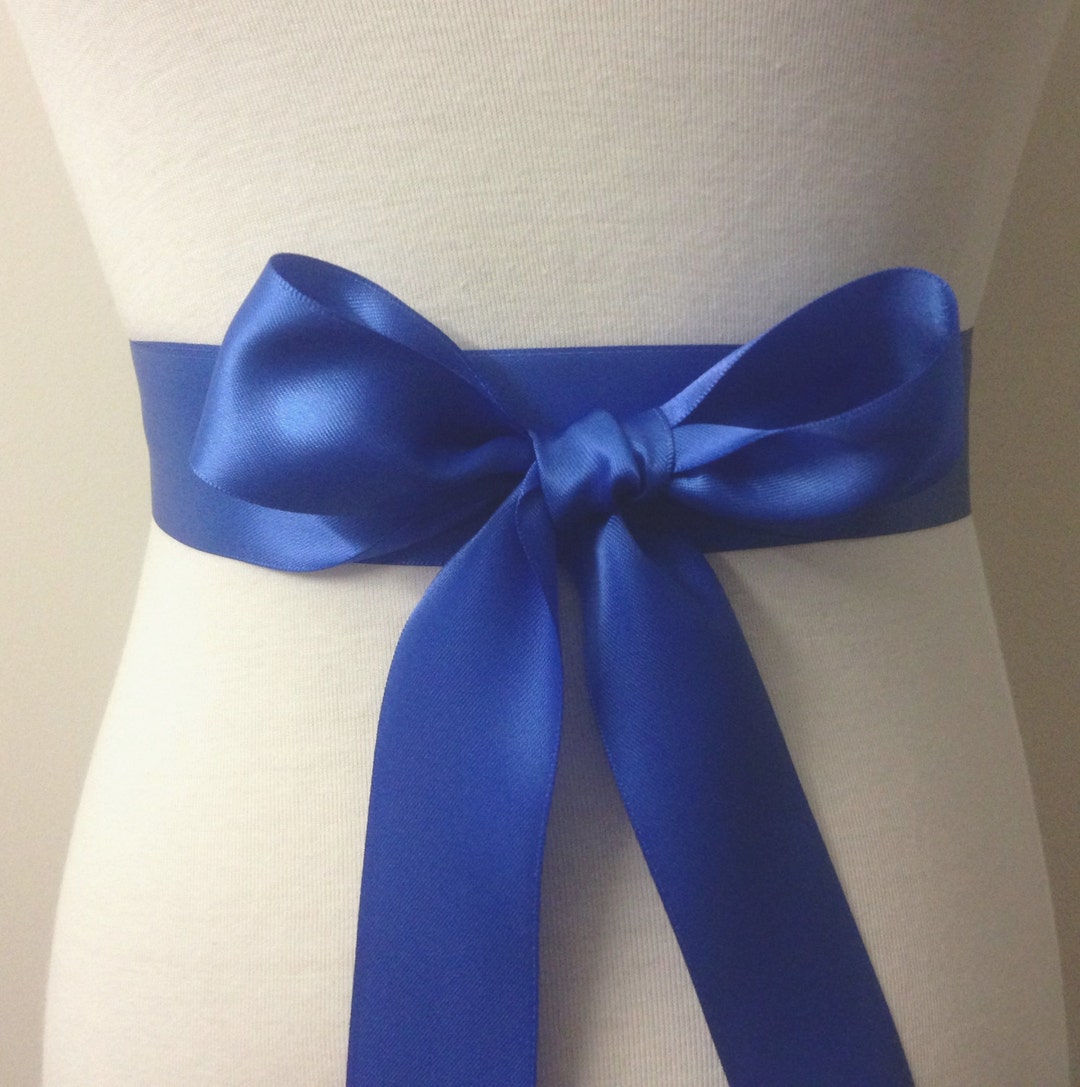 1.5 Inch (3.8cm or 38mm) Ribbon Sash-royal Blue Sash-blue Belt-flower ...