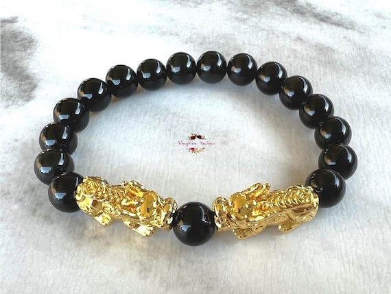 Feng Shui Black Obsidian Bracelet Pixiu Bracelet For Women Men | Fruugo IE