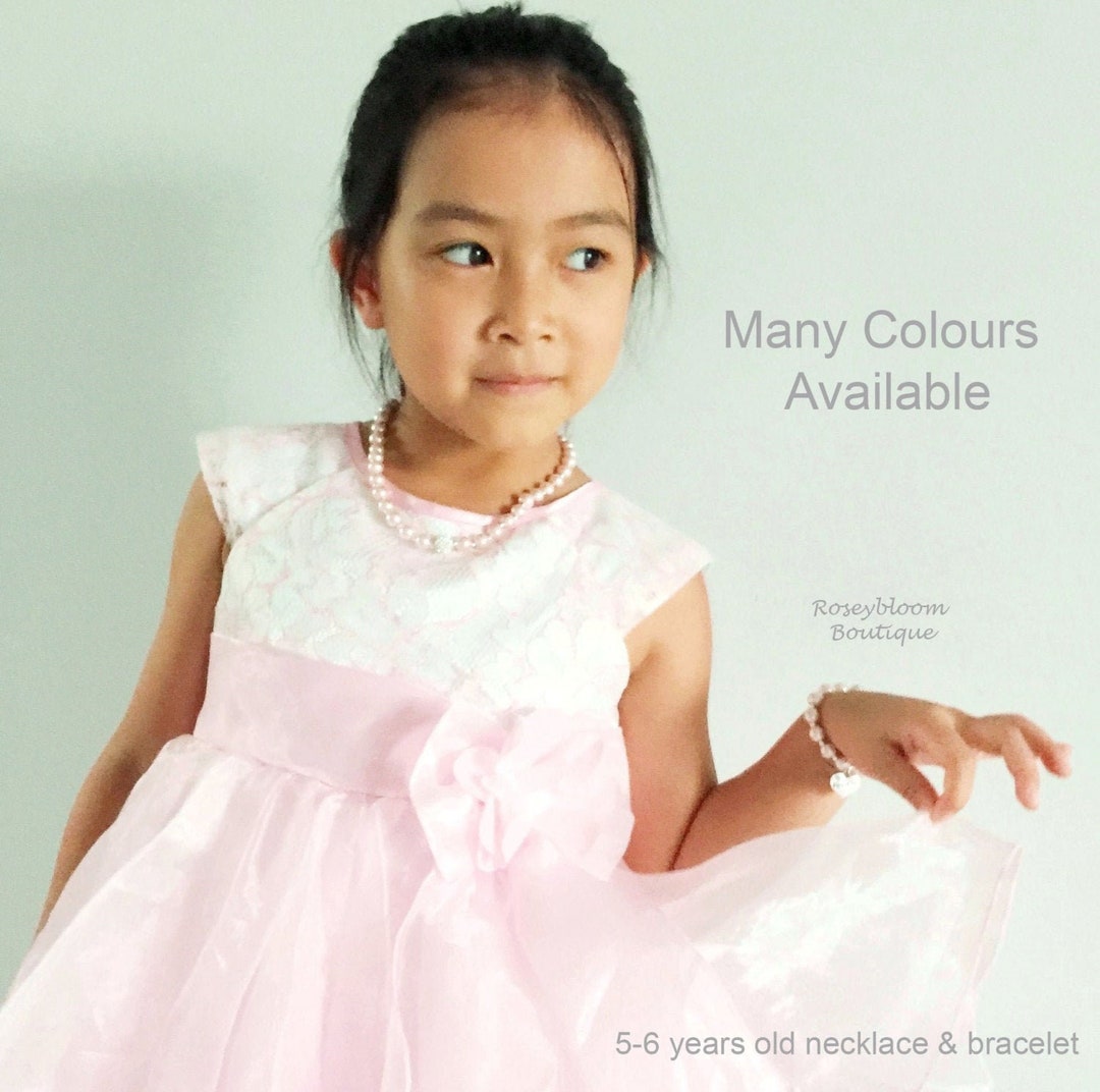 Flower Girl Necklaceflower Girl Braceletflower Girl Etsy