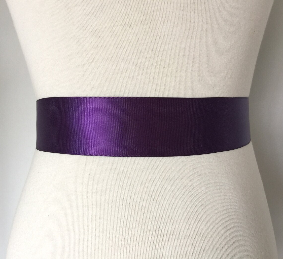 1.5 inch 3.8cm or 38mm Ribbon SashViolet SashDeep Purple Etsy