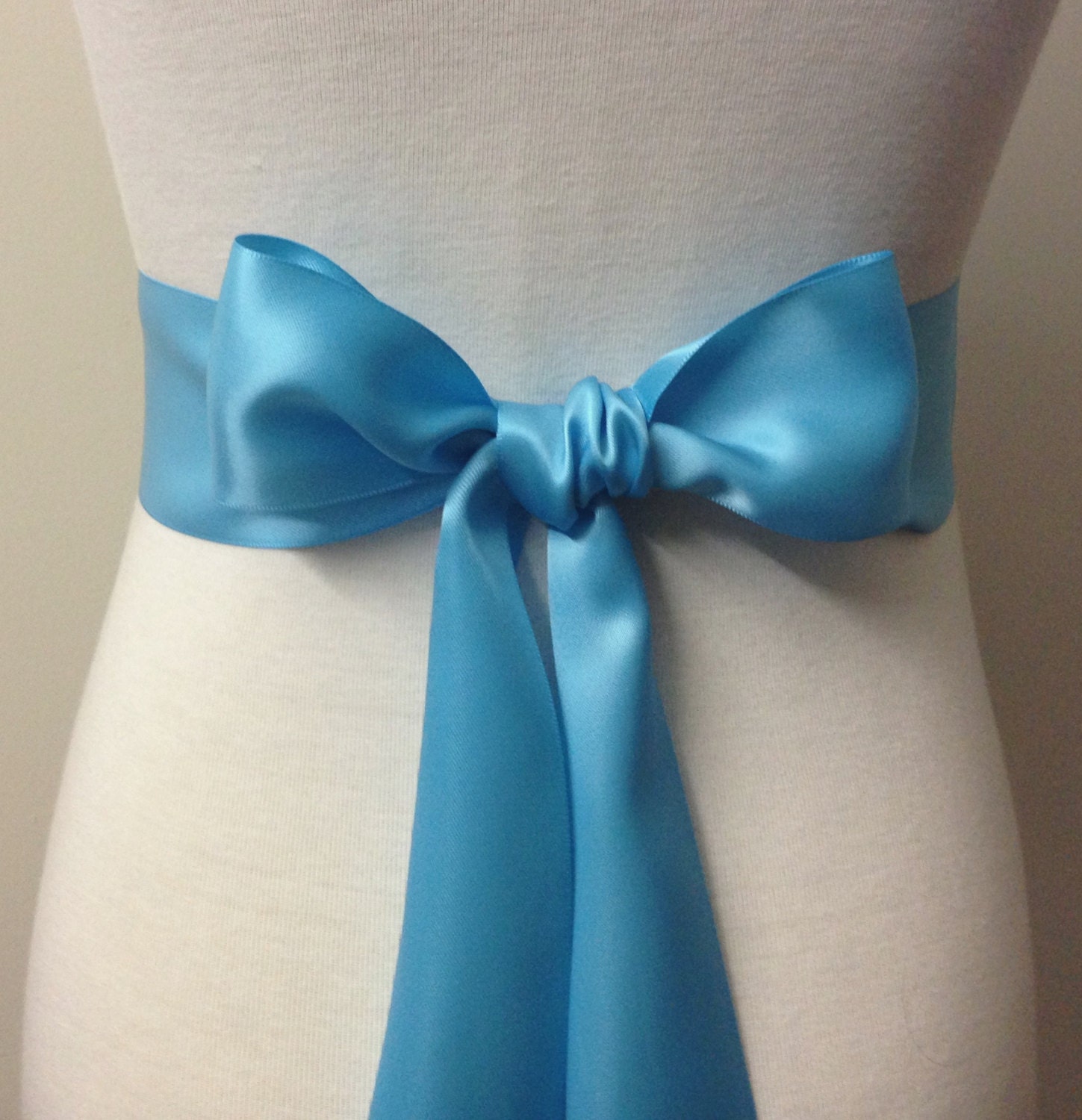 2 Inch (5cm or 50mm) Ribbon Sash-blue Belt-robin Egg Blue Sash-flower ...