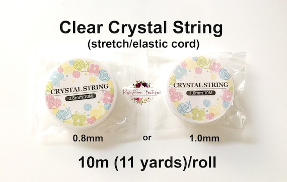 0.8mm, 1mm Stretch Cord-Elastic Cord-Stretch String-Elastic String-Beading Cord-Beading String-Bracelet Cord-Clear Cord-10m or 11 yards/Roll