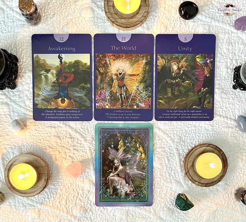 Carte de tarot FAIRY - Jeu de cartes de tarot - Jeu de cartes de tarot - Cartes divinatoires - Lecture de tarot - 78 cartes de tarot (22 arcanes majeurs et 56 arcanes mineurs) et guide image 6