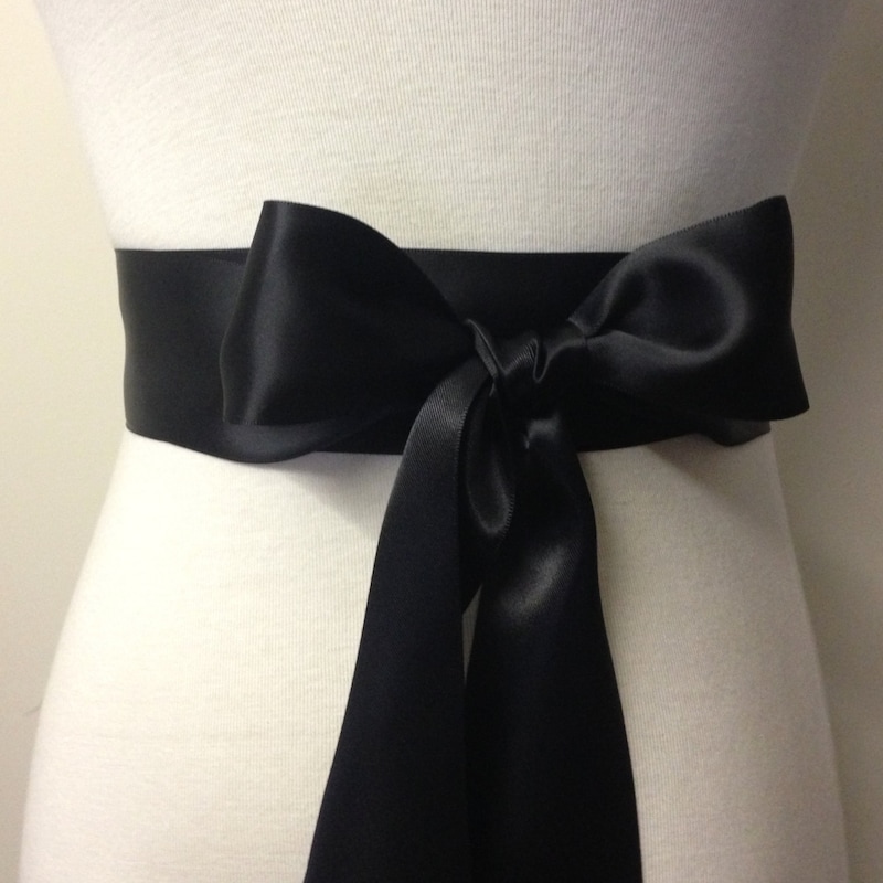 Black Ribbon Belt - Etsy
