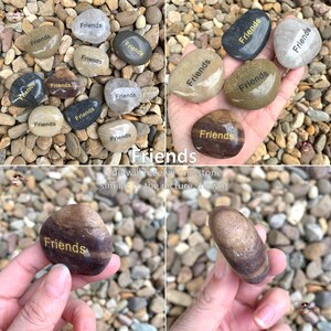 Engraved Stone-River Rock-Inspirational Word Stone-Natural River Stone-Engraved Pebble-Home Decro-Love-Friends-Happy-Dream-Courage-Believe image 5