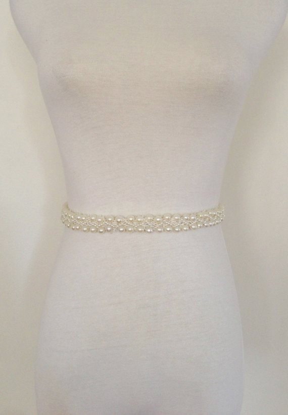 Pearl Sash-Beads Belt-Beaded Pearl Belt-Ivory Sash-Bridal | Etsy