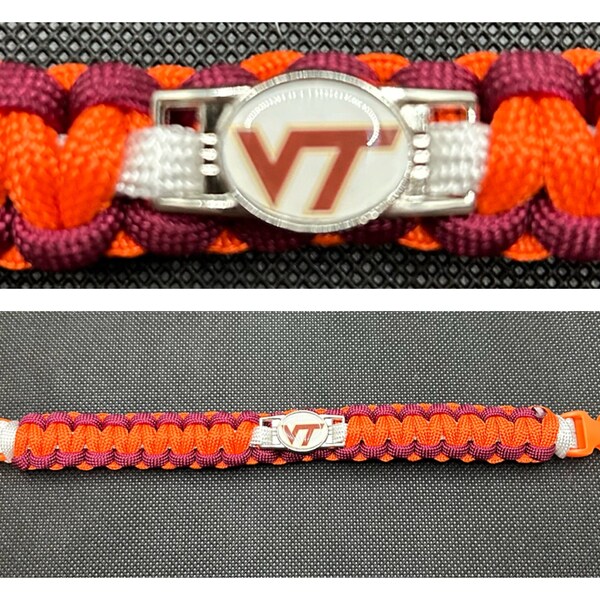 Virginia Tech Hokies Inspired Paracord/Survival Bracelet