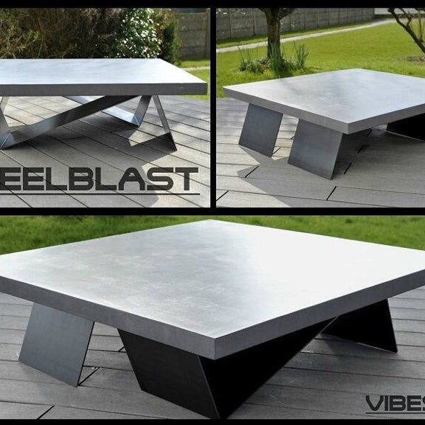 Table basse béton métal Vibes