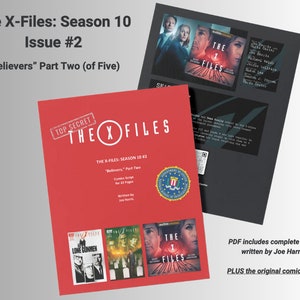 The X-Files Season 10 #2 Script w/Comic BELIEVERS PART TWO Mulder Scully Official Comics Audible Cold Cases Original