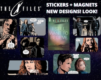 X-FILES-stickers + magneten