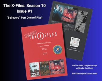 The X-Files Season 10 #1 Script w/Comic BELIEVERS PART ONE Mulder Scully Official Comics Audible Cold Cases Original