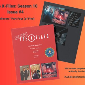 Roteiro # 4 da 10ª temporada de Arquivo X com Comic BELIEVERS PARTE QUATRO Mulder Scully Quadrinhos oficiais Audible Cold Cases Original