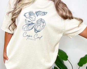 Camiseta Cape Cod Oyster Club de mariscos, restaurante de lujo Old Money, estética gastronómica costera, camiseta retro, bar de ostras vintage, regalo para chef