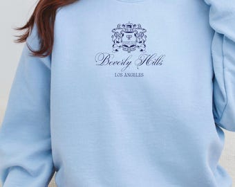 Beverly Hills Old Money Tennis Sweatshirt Retro Tennis Club Sweatshirts Los Angeles Luxury Aesthetic Sports Sweater LA Sporty Preppy Stuff