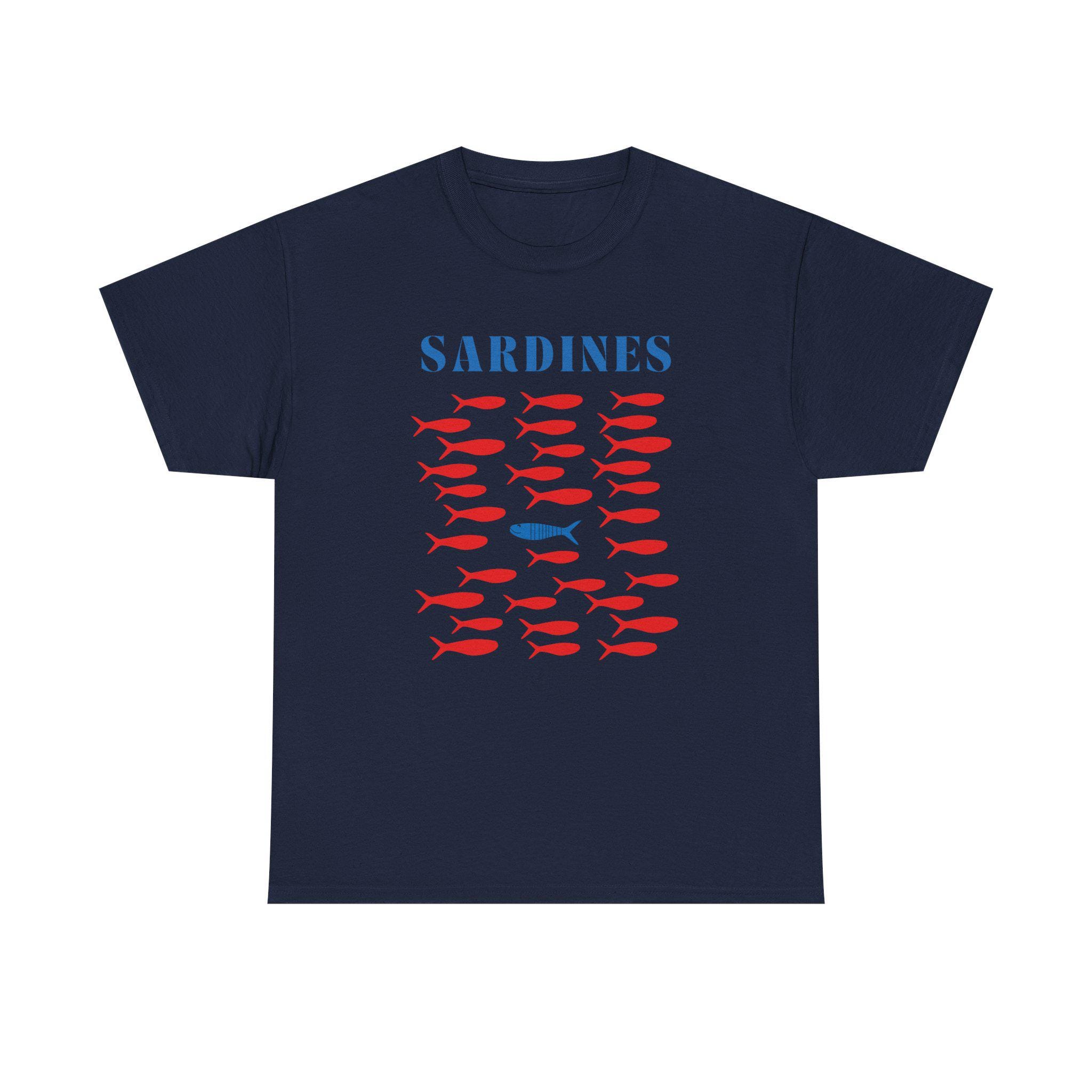 Tinned Fish Sardine T Shirt Retro Fisherman Aesthetic Sailing Tee
