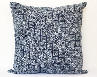 Indigo Hmong Batik 18 x 18 Cushion Cover