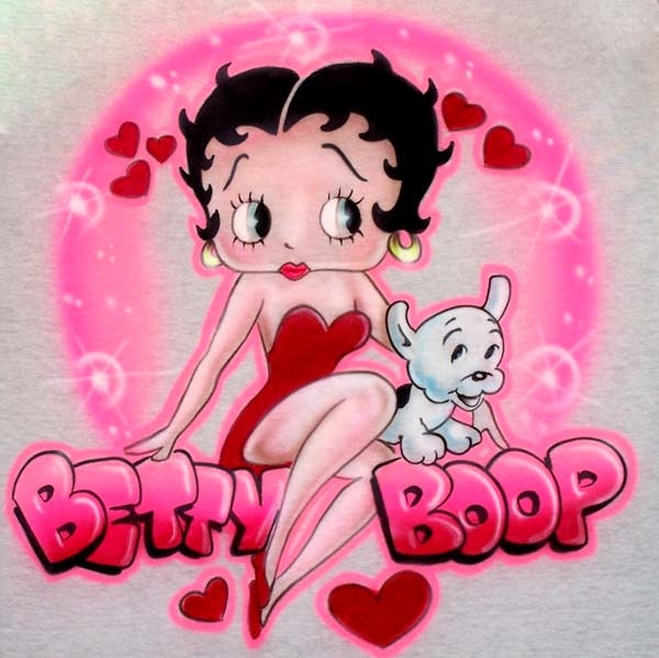 Betty Boop - I Love Betty Womens T-Shirt In Pink - Foto 6