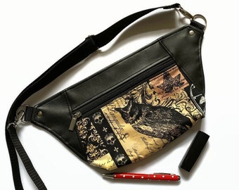 Gothic Waist Bag, Owl Hip Purse