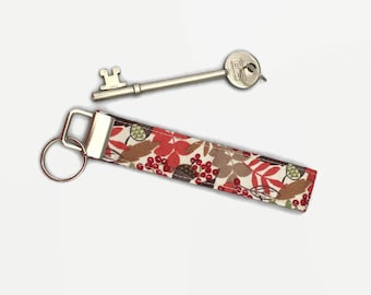 Autumn Fabric Wrist Strap, Key Fob