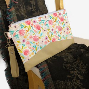Blumige Clutch Geldbörse, geblümte Abendtasche