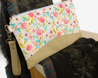 Flowery Clutch Purse, Floral Evening Bag