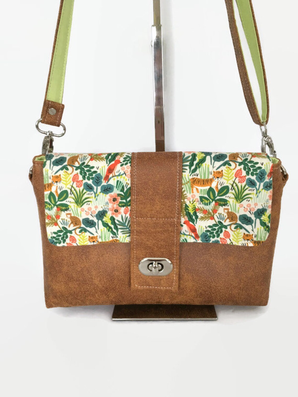 small brown leather shoulder bag