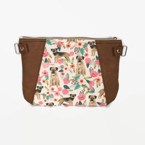 Border Terrier Print Crossbody Bag, Small Floral Sling Purse image 3