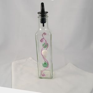 Olive Oil Bottle with pour, Glass Pour Bottle, Dish Soap Dispenser, Oil Dispenser, Countertop kitchen accessories, Pastel kitchen decor