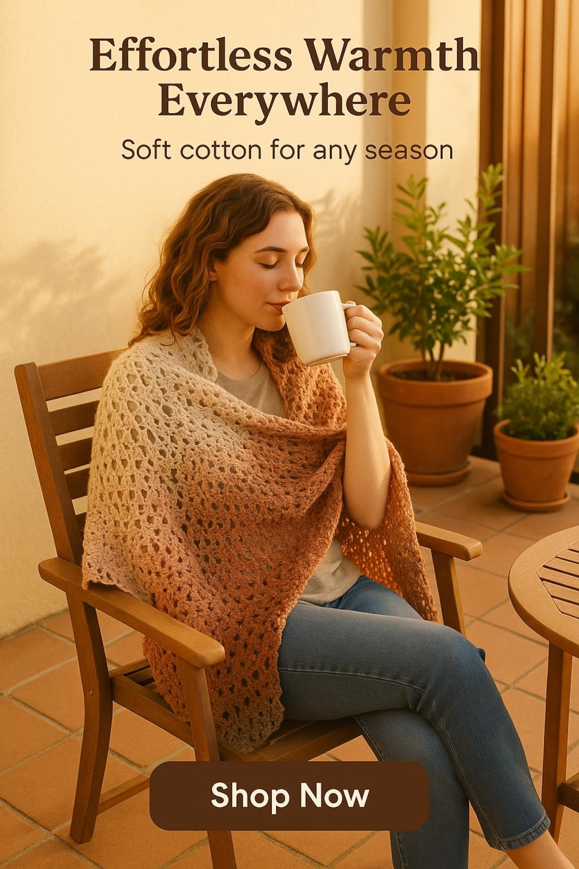 Cotton Open Weave Prayer Shawl