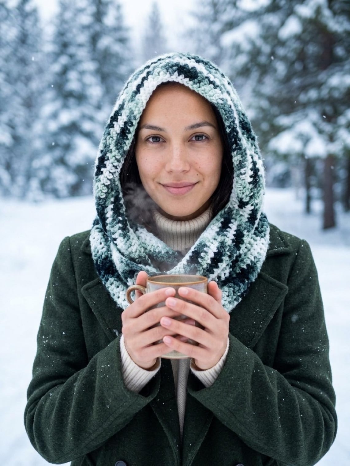 crocheted cowl scarf
