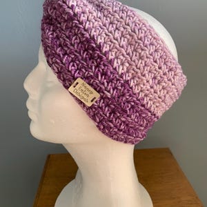 Handmade Crocheted Ear Warmer | Twisted Headband | Warm Winter Head Wrap | Messy Bun Beanie for Women