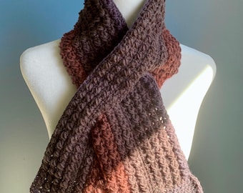 The Effortless Scarf for him, Handmade Pull-Thru Neck Warmer & Keyhole Scarf