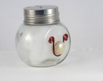 Glass Shaker for cheese or spices, Reusable shaker, Spice Bottle