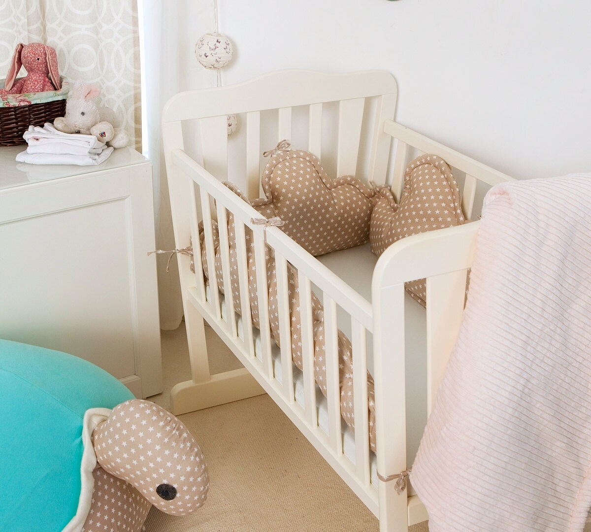 Crib bumper/cradle bumper baby cot bumper clouds new born Etsy