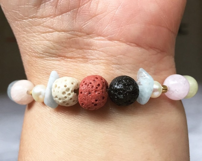 Gemstone Bracelet, for applying Essential Oils