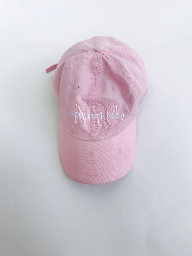 baby pink ny hat